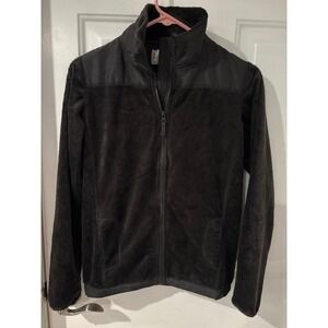Amie Smith‎ Fleece Jacket Full Zip Black Women's Small